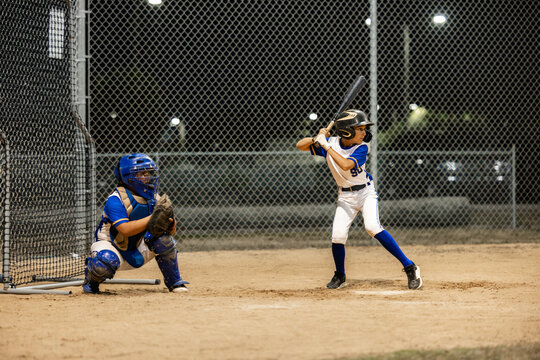 Batter and catcher during a baseball practice