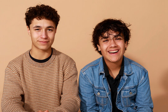 Brothers Smiling for the Camera