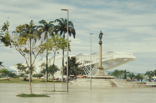Open plaza in Rio with monument