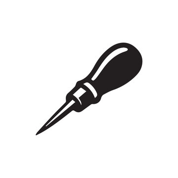 Versatile pointed hand tool awl for precision piercing and marking in various crafts projects