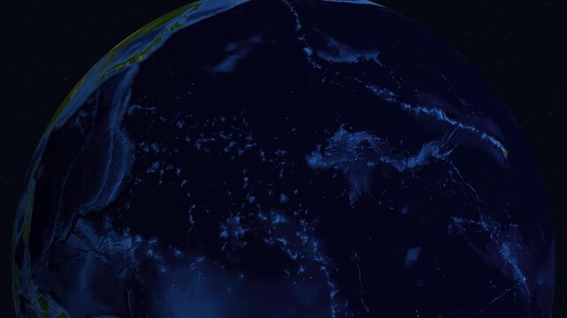 Satellite Zoom In To Dhaka Bangladesh At Night From Outer Space