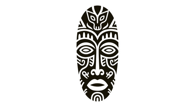 Decorative tribal face mask design 1.