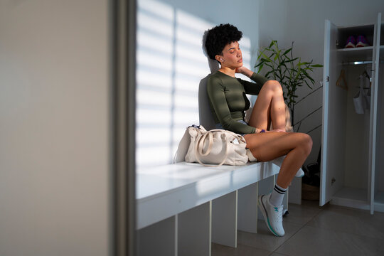 Quiet focus before workout