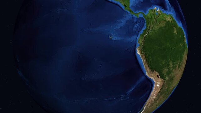 Satellite Zoom Animation from Space to Honiara in the Solomon Islands
