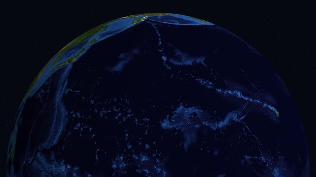 Cinematic Zoom From Space to Kabul Afghanistan at Night