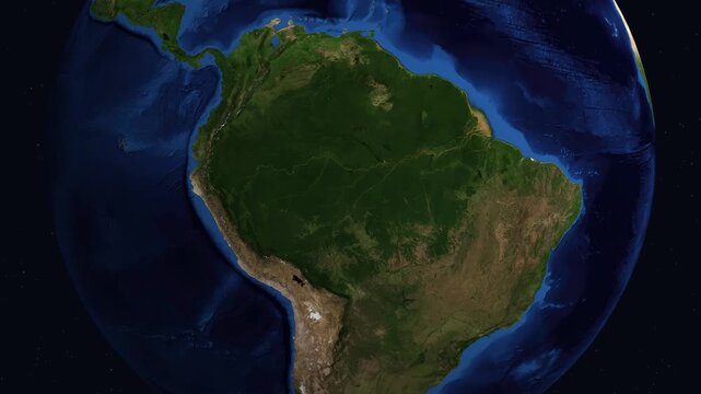 Satellite Zoom Animation to Funafuti Tuvalu and Samoa in the Pacific Ocean