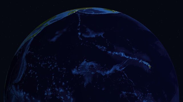 Satellite Zoom Animation to Kabul Afghanistan and Surrounding Central Asian Countries