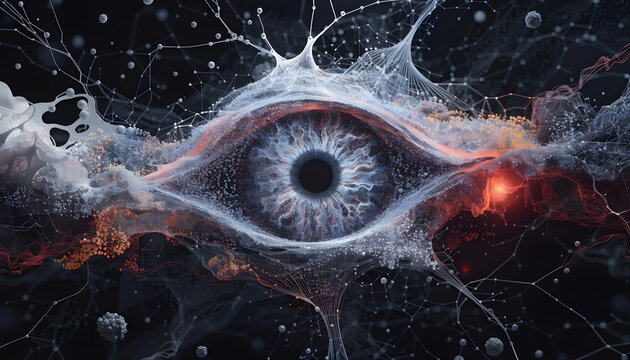 close up of an abstract eye background