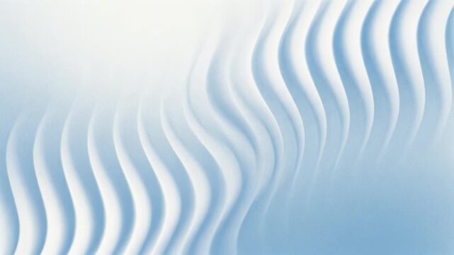 白と淡青の蛇腹グラデーションが揺れる抽象ループアニメーション背景