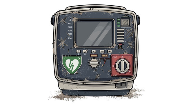 Damaged Defibrillator, Medical Emergency Equipment