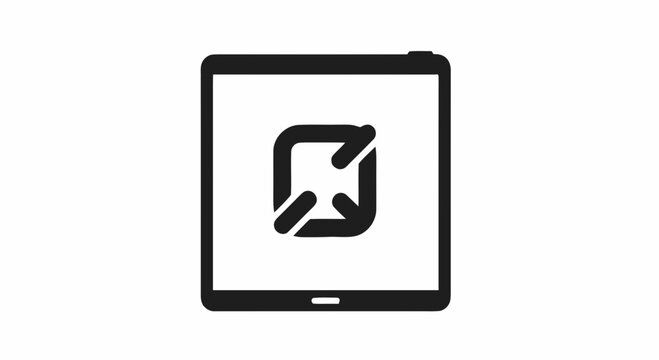 mobile phone with qr code icon