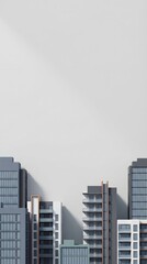 Fototapeta premium Modern City Architecture and Luxury Apartment Building Background for Real Estate Story