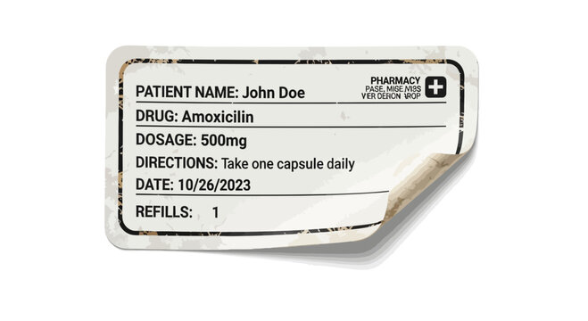 Prescription Label Sticker