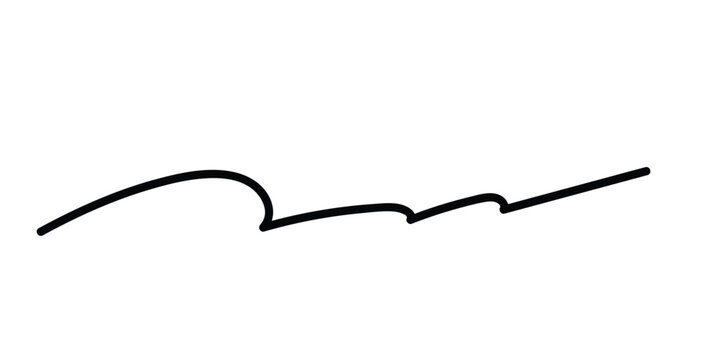abstract simple black underline vector.