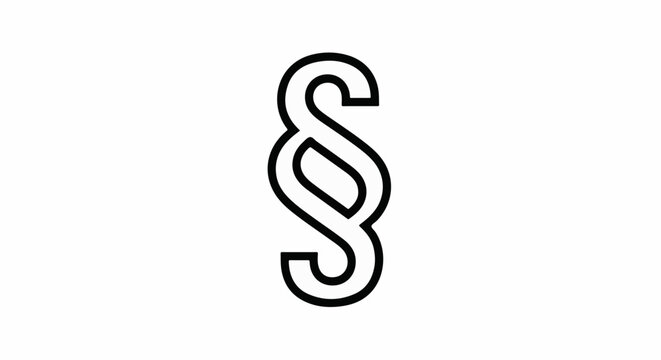 Black section mark symbol on a white background