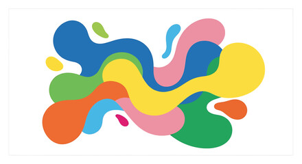 Fototapeta premium Colorful abstract shapes and lines 1.
