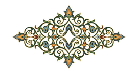 Intricate floral design element pattern. © Yupi