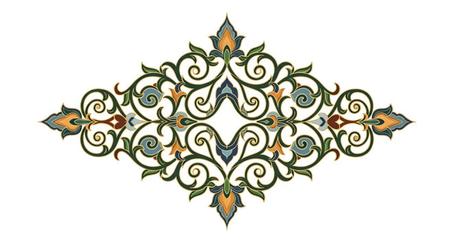 Intricate floral design element pattern.