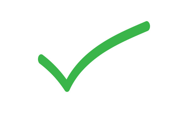 abstract simple green check mark design.