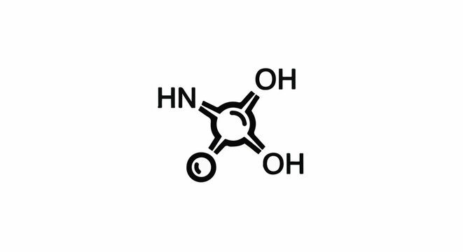 Chemical structure of a molecule with HN and OH groups