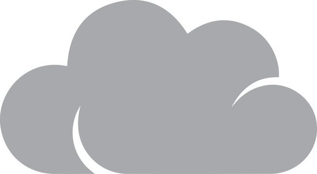 Cloud icon serves as a graphical representation for weather updates or digital storage concepts.