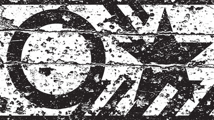 Naklejka premium Abstract Grunge Texture Black Distressed Rectangular Overlay Background Vector