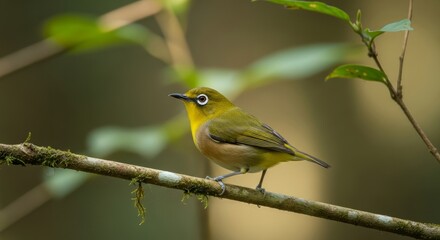 Fototapeta premium Pleci bird perched in natural environments with soft bokeh background and detailed feather texture, capturing beauty of small birds and nature aesthetics.
