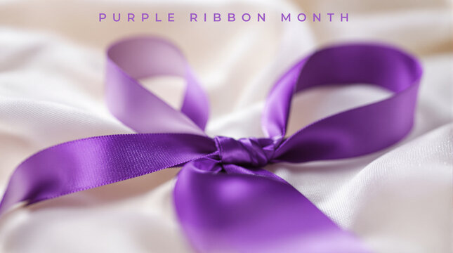 Purple Ribbon Month Concept Image, highlighting unity, community support, and awareness campaign.