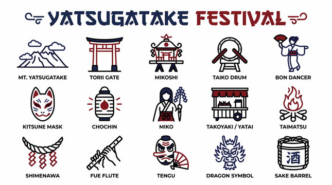 Yatsugatake Festival Icons: Japanese Culture and Tradition