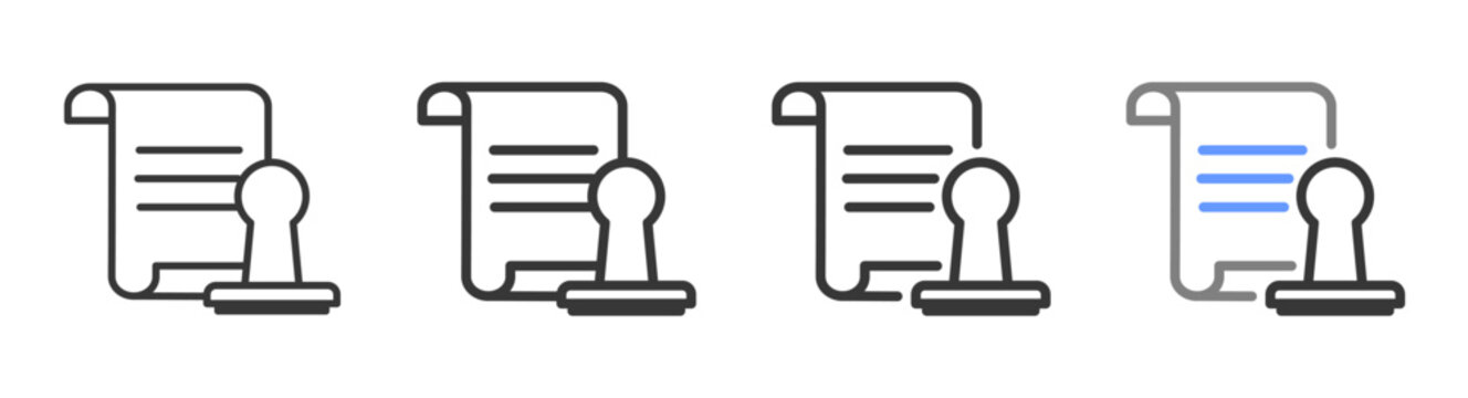 The Ultimate validation Styles with Variations Line of icon set vector illustration