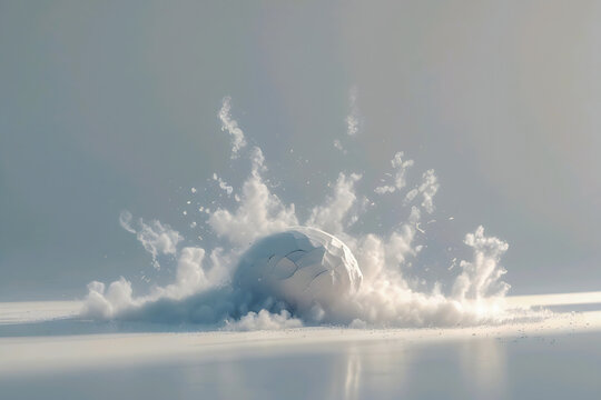 Object dissolving into soft particles representing disappearance, transformation, and digital transition concept.