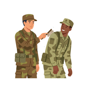 vector 2 soldiers talk amicably after ceasefire 5