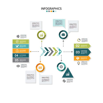 Infographic design elements and charts.