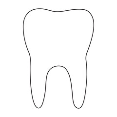 Obraz premium Continuous single line art of teeth dental care and love shape, perfect vector illustrations.