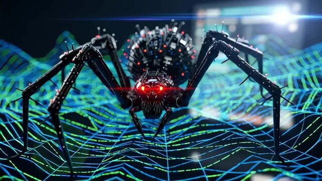 Black Widow Spider in Digital Web.