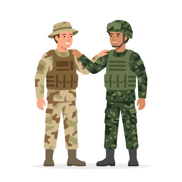vector 2 soldiers talk amicably after ceasefire 19