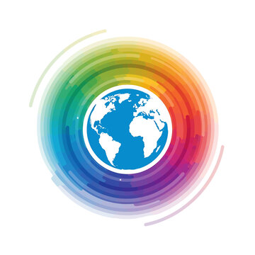 Globe Earth Planet World Map Symbol.