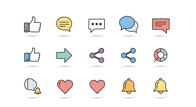 Collection of social media icons 22.