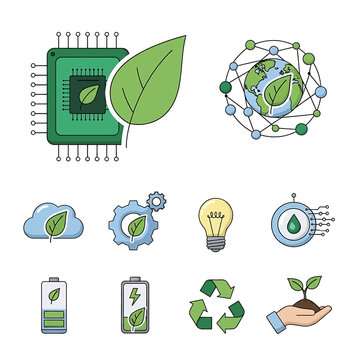 Eco friendly technology and green energy.