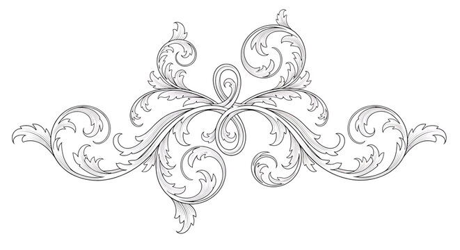 Intricate Ornate Decorative Design Element 2.