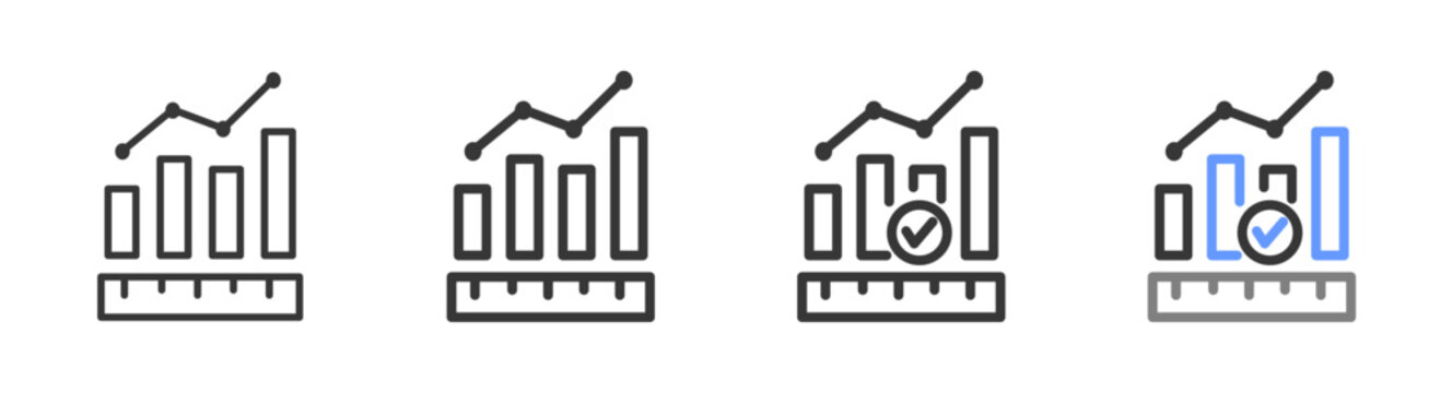 The Ultimate measurable Styles with Variations Line of icon set vector illustration