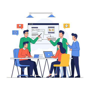 Business people discussing at a meeting 2.