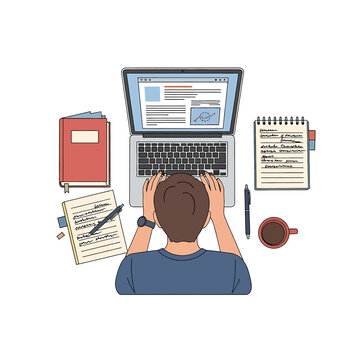 Man working on laptop computer 4.