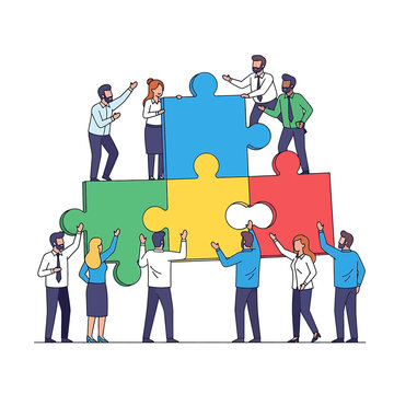 Diverse group of people working together 1.