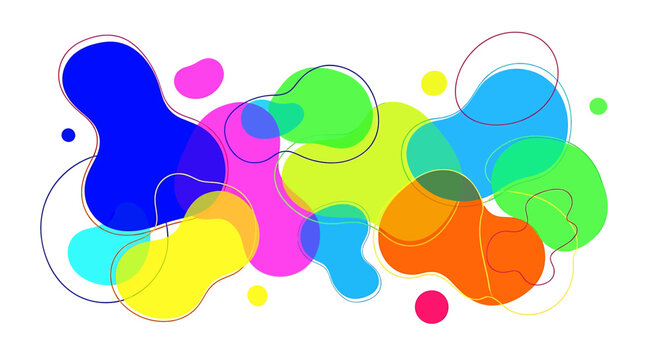 Colorful abstract shapes and blobs 15.