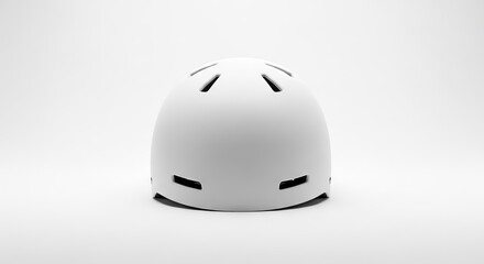 Fototapeta premium White protective helmet isolated on white background for sports and safety