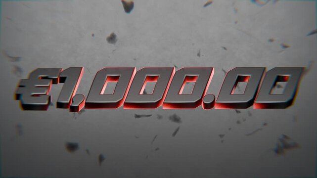 3d currency ticker timer animation, textured background