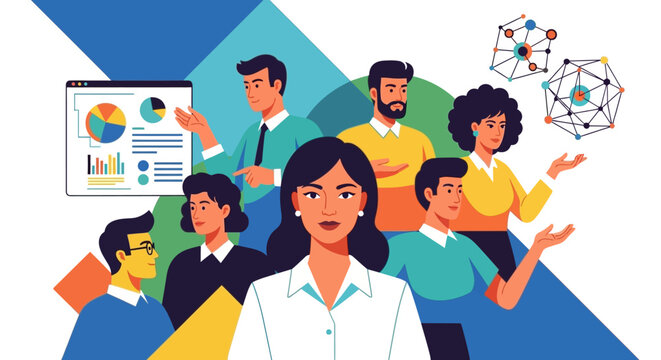 Diverse group of business people.