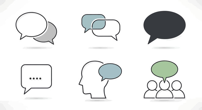 Speech Bubbles Communication Symbols Talking.