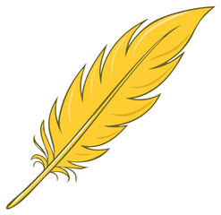 Fototapeta premium Golden Quill Pen Illustration